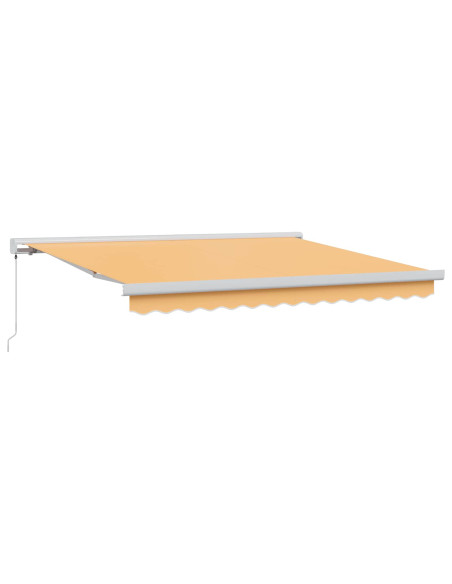 Tenda Retrattile Sabbia 350 x 250 cm Tessuto e Metallo