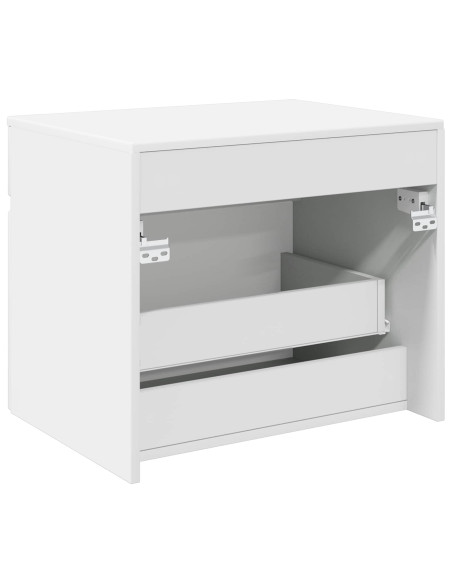 Mobiletto da Bagno a Muro Bianco Lucido 59 x 44,5 x 50 cm