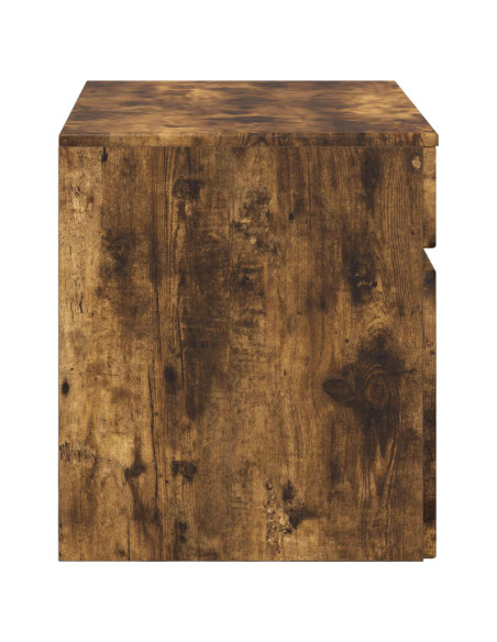 Mobiletto da Bagno a Muro Rovere Fumo 59 x 44,5 x 50 cm