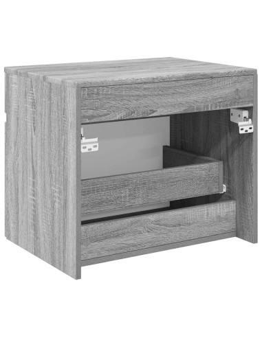 Mobiletto da Bagno a Muro Sonoma grigio 59 x 44,5 x 50 cm