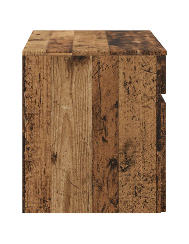 Mobiletto da Bagno a Muro Legno antico 59 x 44,5 x 50 cm