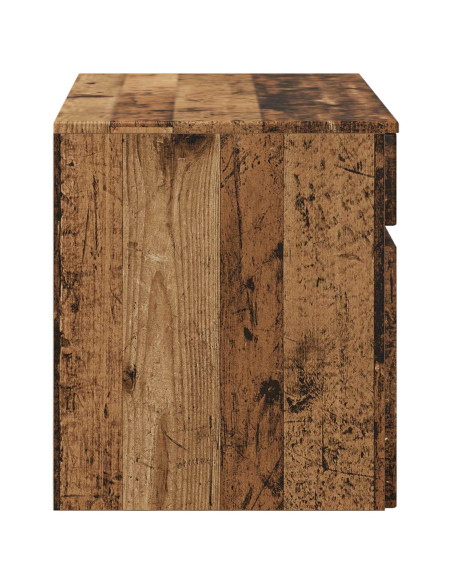 Mobiletto da Bagno a Muro Legno antico 59 x 44,5 x 50 cm