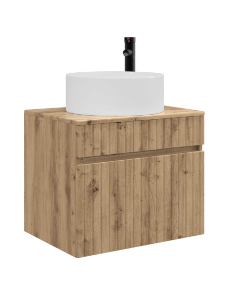 Mobiletto da Bagno a Muro Rovere Artigianale 59 x 44,5 x 50 cm