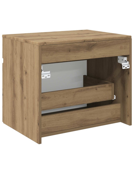 Mobiletto da Bagno a Muro Rovere Artigianale 59 x 44,5 x 50 cm