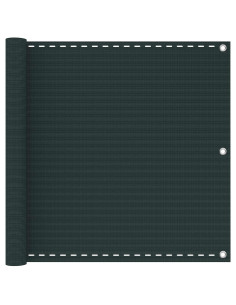 Schermo da balcone Verde Scuro 120 x 800 cm HDPE e alluminio