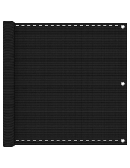 Schermo da balcone Nero 75 x 800 cm HDPE e alluminio