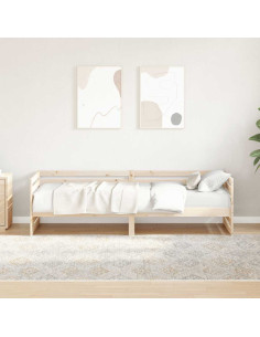 Lettino da giorno senza Materasso 80x200 cm in Legno Massello di Pino