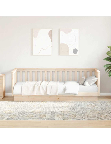 Lettino da giorno senza Materasso 90x200 cm in Legno Massello di Pino
