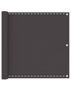 Schermo da balcone Antracite 90 x 1200 cm HDPE e alluminio