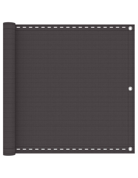 Schermo da balcone Antracite 90 x 1200 cm HDPE e alluminio