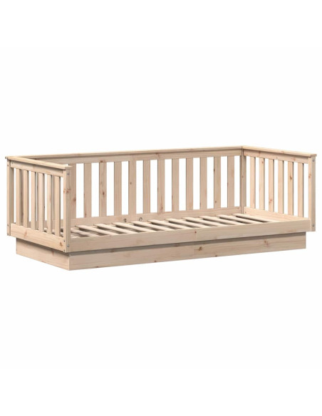 Lettino da giorno senza Materasso 90x200 cm in Legno Massello di Pino