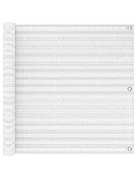 Schermo da balcone Bianco 90 x 1000 cm HDPE e alluminio