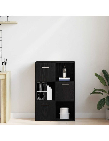 Libreria/Divisorio per ambienti Rovere Nero 60,5x30x90 cm in Legno Multistrato
