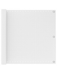 Schermo da balcone Bianco 90 x 1200 cm HDPE e alluminio