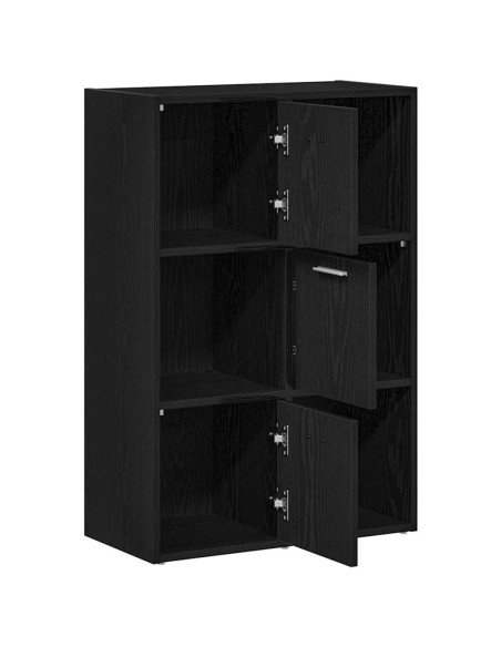 Libreria/Divisorio per ambienti Rovere Nero 60,5x30x90 cm in Legno Multistrato