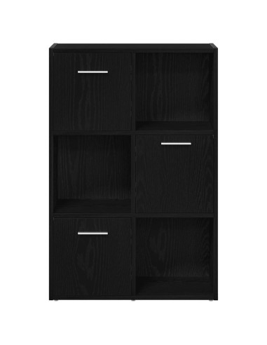 Libreria/Divisorio per ambienti Rovere Nero 60,5x30x90 cm in Legno Multistrato