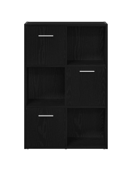 Libreria/Divisorio per ambienti Rovere Nero 60,5x30x90 cm in Legno Multistrato