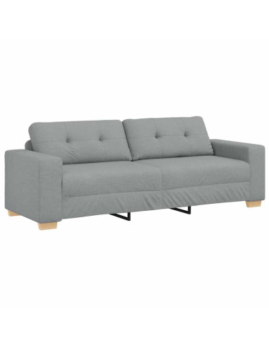 Divano a 3 posti Grigio Chiaro 220x78x80 cm in Tessuto