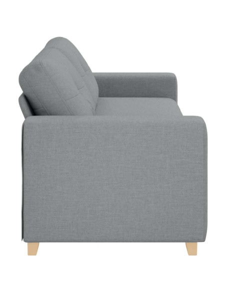 Divano a 3 posti Grigio Chiaro 220x78x80 cm in Tessuto