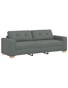 Divano a 3 posti Grigio Scuro 220x78x80 cm in Tessuto 2