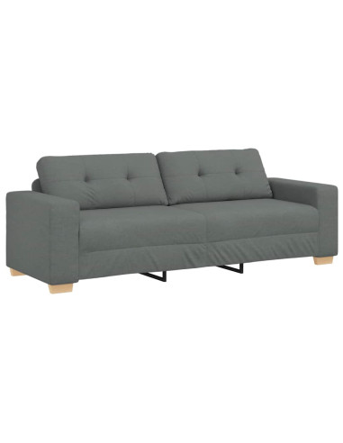 Divano a 3 posti Grigio Scuro 220x78x80 cm in Tessuto