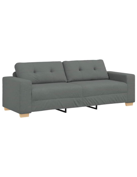 Divano a 3 posti Grigio Scuro 220x78x80 cm in Tessuto