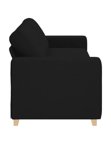 Divano a 3 posti Nero 220x78x80 cm in Tessuto