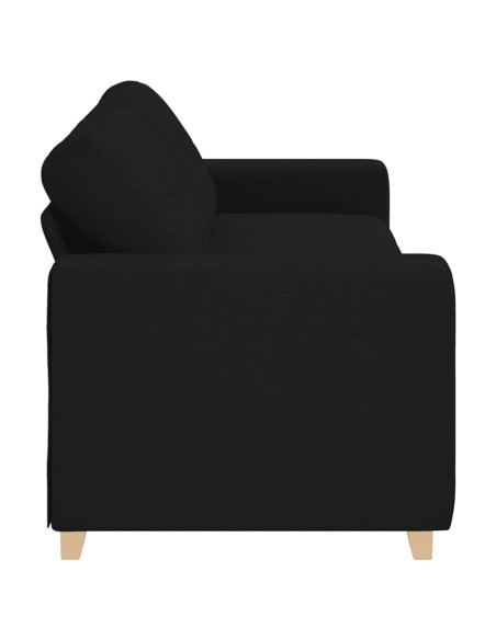 Divano a 3 posti Nero 220x78x80 cm in Tessuto