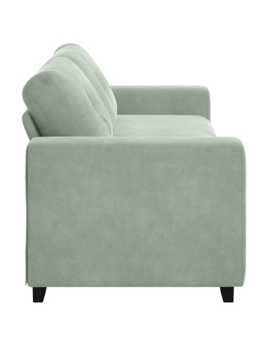 Divano a 3 posti Grigio Chiaro 220x78x80 cm in Velluto