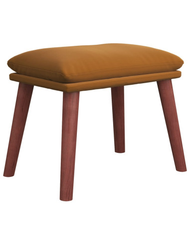 Poggiapiedi Marrone 45x29,5x35 cm in Velluto