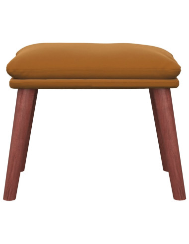 Poggiapiedi Marrone 45x29,5x35 cm in Velluto