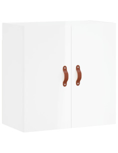 Armadietto a Muro Bianco Lucido 60x31x60 cm Legno Multistrato 2