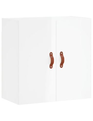 Armadietto a Muro Bianco Lucido 60x31x60 cm Legno Multistrato