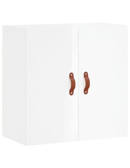 Armadietto a Muro Bianco Lucido 60x31x60 cm Legno Multistrato