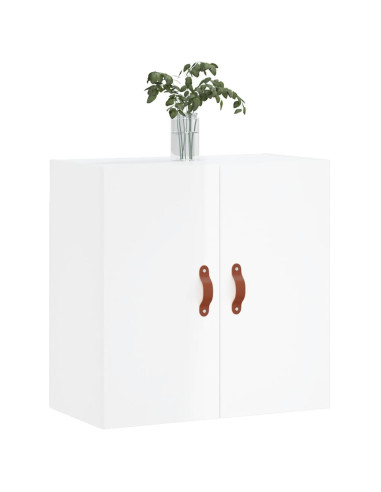 Armadietto a Muro Bianco Lucido 60x31x60 cm Legno Multistrato