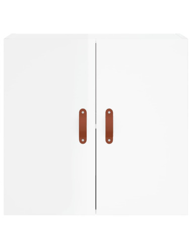 Armadietto a Muro Bianco Lucido 60x31x60 cm Legno Multistrato