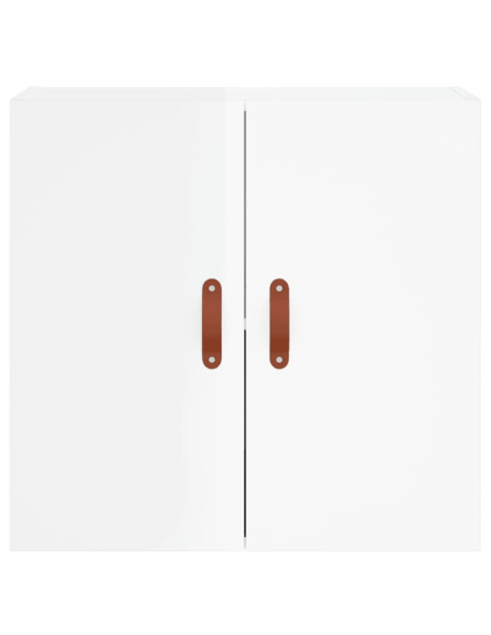 Armadietto a Muro Bianco Lucido 60x31x60 cm Legno Multistrato