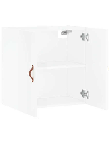 Armadietto a Muro Bianco Lucido 60x31x60 cm Legno Multistrato