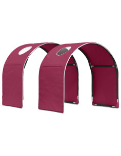 Tunnel per Letto 2 pcs Rosso 211 x 52,5 x 2 cm Poliestere