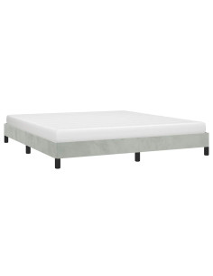 Struttura letto senza Materasso Grigio Chiaro California King Velluto