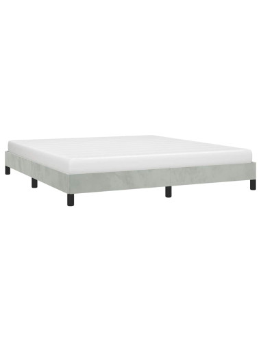 Struttura letto senza Materasso Grigio Chiaro California King Velluto