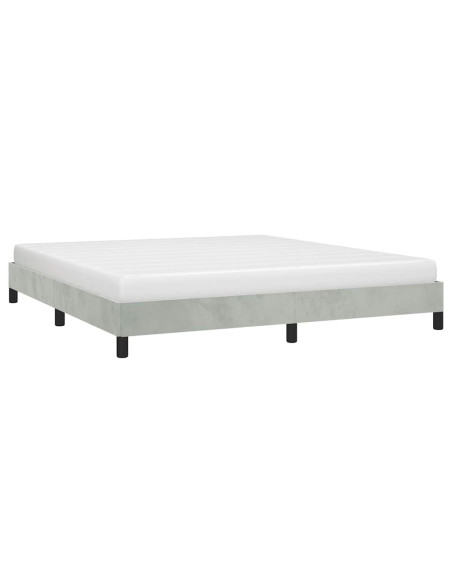 Struttura letto senza Materasso Grigio Chiaro California King Velluto