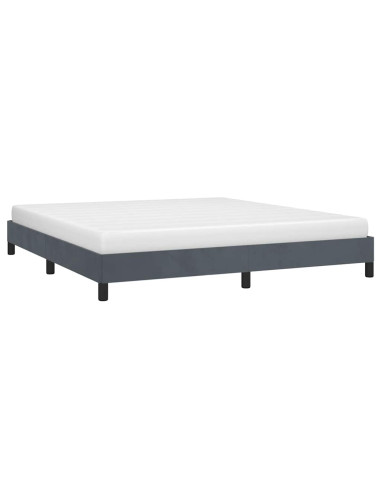 Struttura letto senza Materasso Grigio Scuro California King Velluto