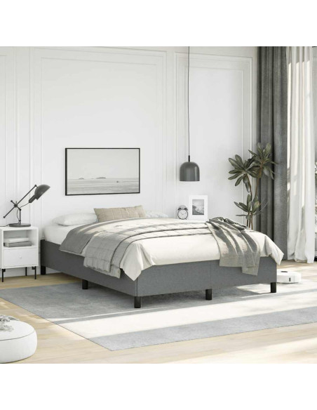 Struttura letto senza Materasso Grigio Scuro 137x190 cm in Tessuto