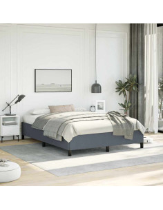 Struttura letto senza Materasso Grigio Scuro 137x190 cm Velluto