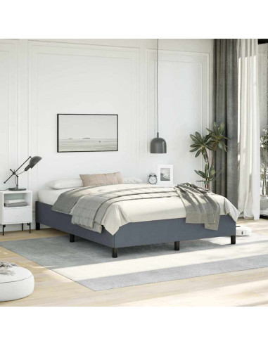 Struttura letto senza Materasso Grigio Scuro 137x190 cm Velluto