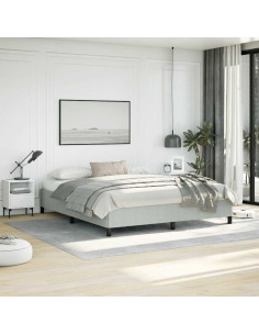 Struttura letto senza Materasso Grigio Chiaro California King Velluto