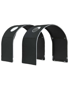 Tunnel per Letto 2 pcs Nero 211 x 52,5 x 2 cm Poliestere