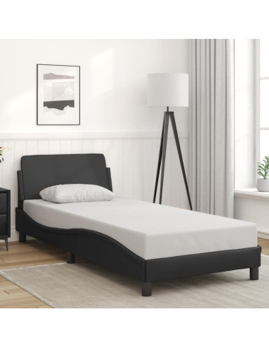 Struttura letto Dover Nera 90x190 cm in Similpelle