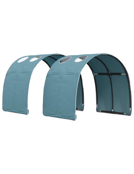 Tunnel per Letto 2 pcs Azzurro 211 x 67.5 x 2 cm Poliestere